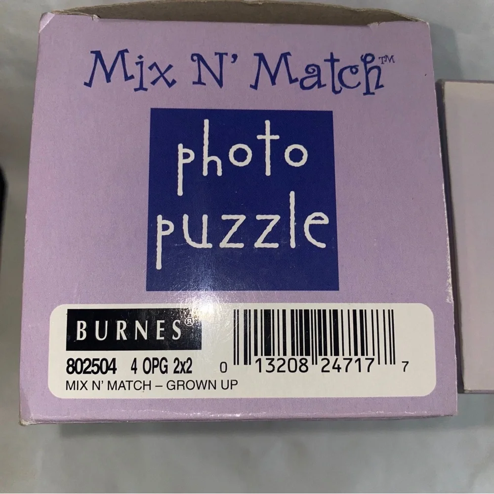 BURNES Mix ‘N Match Photo Puzzle Frame “Growin’ Up” Vintage 2000